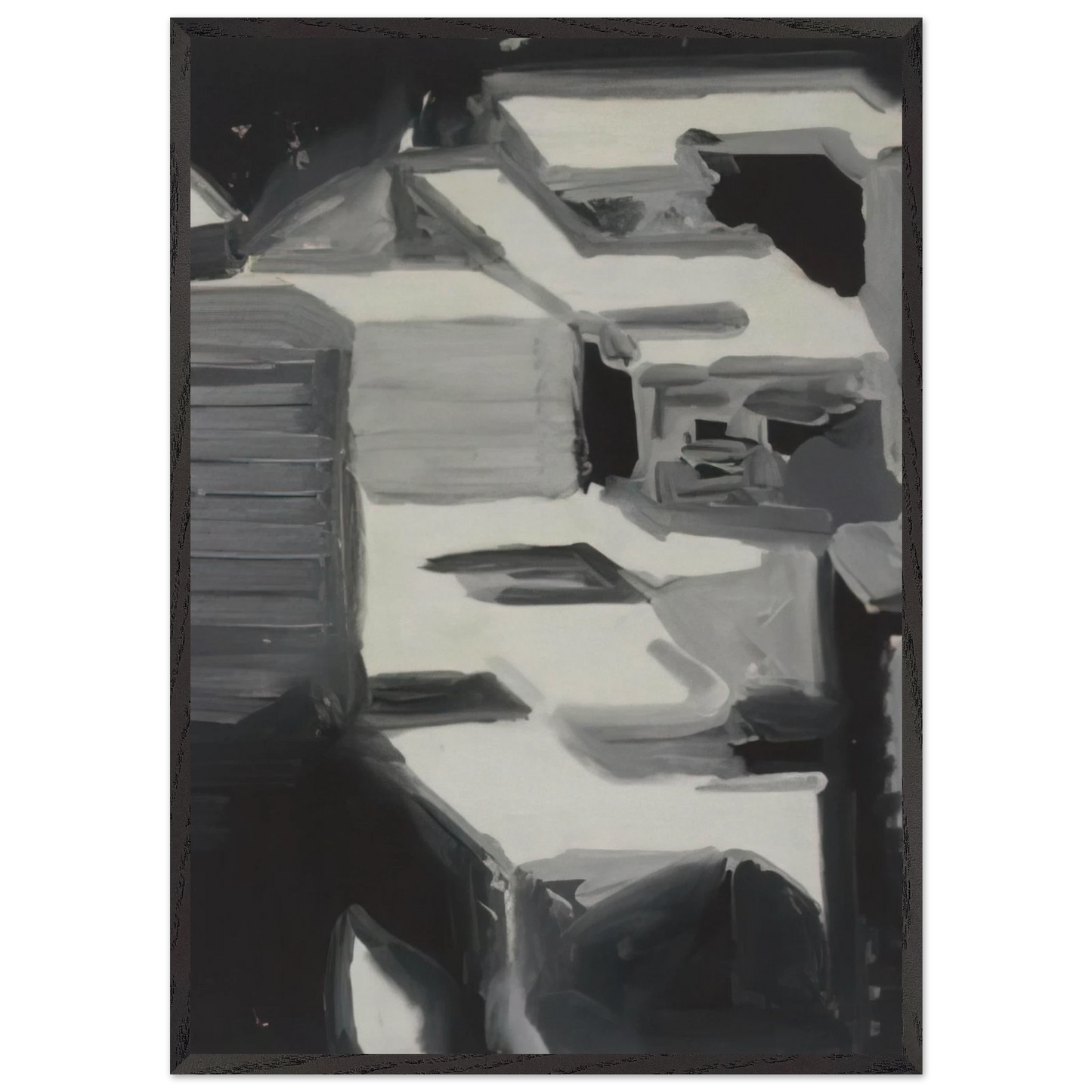 TOWNSCAPE 1968 3 - Gerhard Richter Framed Art Print – Black Wooden Frame - Default Title - -Framed Art Print
