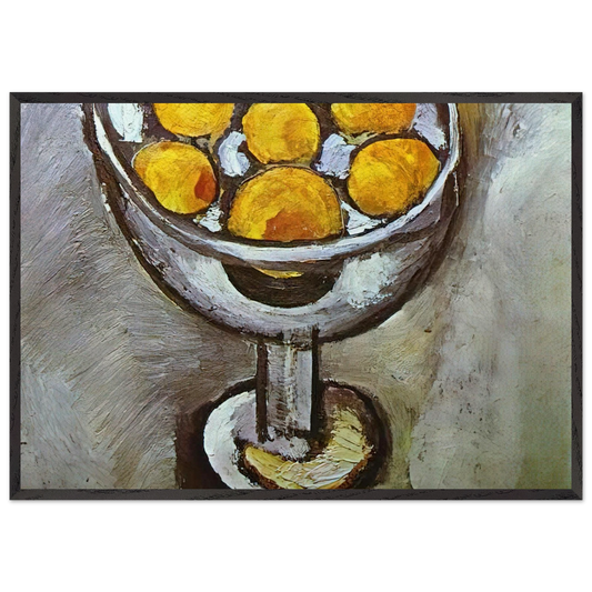 A VASE WITH ORANGES - Henri Matisse Framed Art Print – Black Wooden Frame - Default Title - -Framed Art Print
