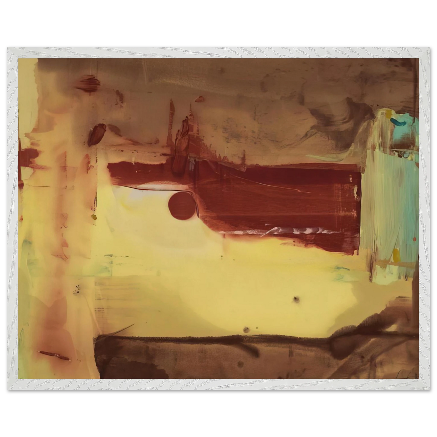 Helen Frankenthaler - Desert Pass - 1976 Wall art - 60x80 cm / 24x32 inches - Premium Wooden Framed Poster With Fine Art Paper - Black frame