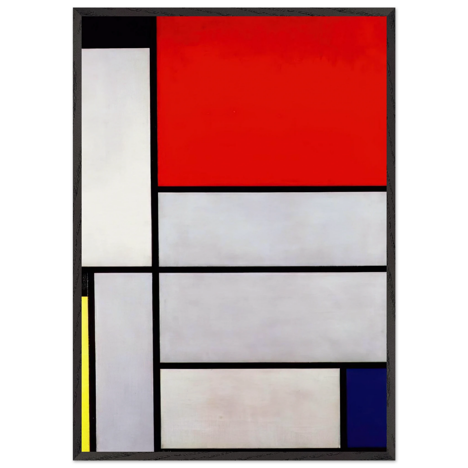 Tableau I - Piet Mondrian Framed Art Print – Black Wooden Frame - Default Title - -Framed Art Print