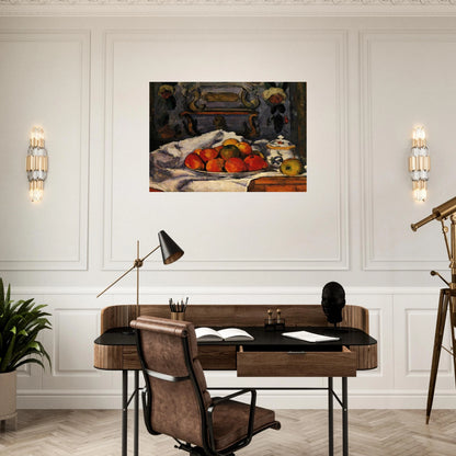 Dish of Apples - Paul Cézanne Brushed Aluminum Print - 70x100 cm / 28x40 inches | Paul Cézanne Aluminum Print | Paul Cézanne Prints