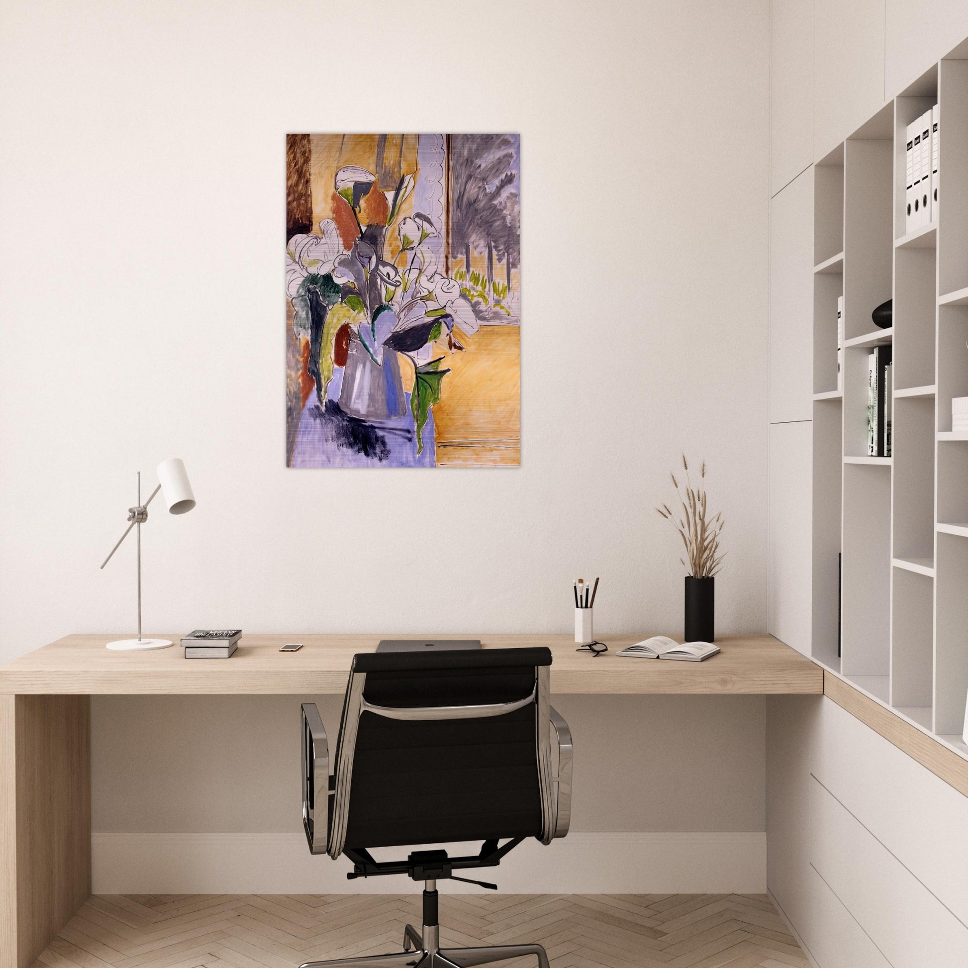 BOUQUET OF FLOWERS ON A VERANDA 1912 - Henri Matisse Brushed Aluminum Print - 70x100 cm / 28x40 inches | Henri Matisse Aluminum Print | Henri Matisse Prints