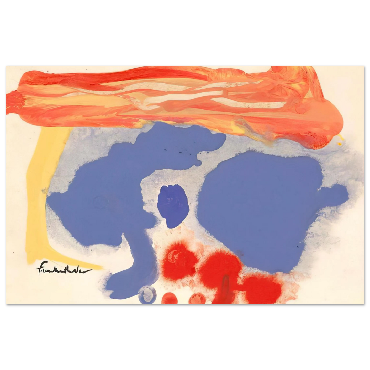 Helen Frankenthaler - Summerscene, Provincetown - 1961 Wall art - A3 (29.7 x 42  cm) - Fine Art Poster - -