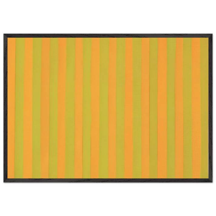 Two Yellows - 1959 - Gene Davis 70x100 cm / 28x40 inches Framed Art Print – Black Wooden Frame