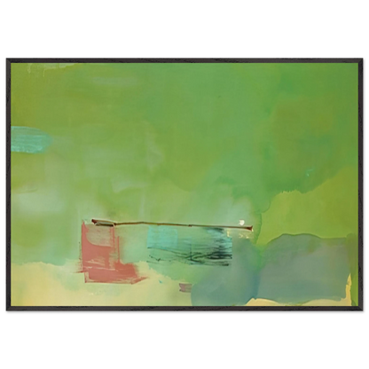 Helen Frankenthaler - Springscape - 1975 Wall art - 40x50 cm / 16x20 inches - Premium Wooden Framed Poster With Fine Art Paper-canvas - White frame