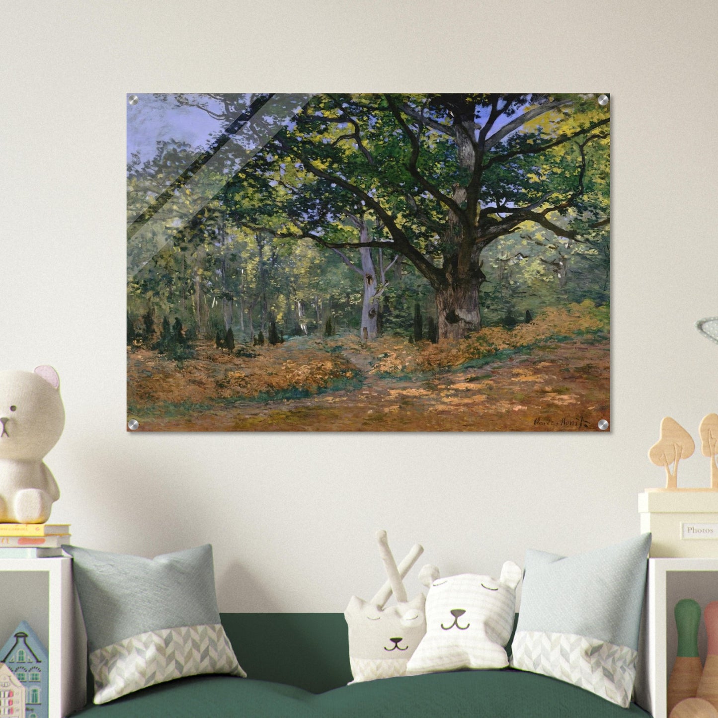 The Bodmer Oak, Fontainebleau - claude monet Acrylic Print - 70x100 cm / 28x40″ inches
