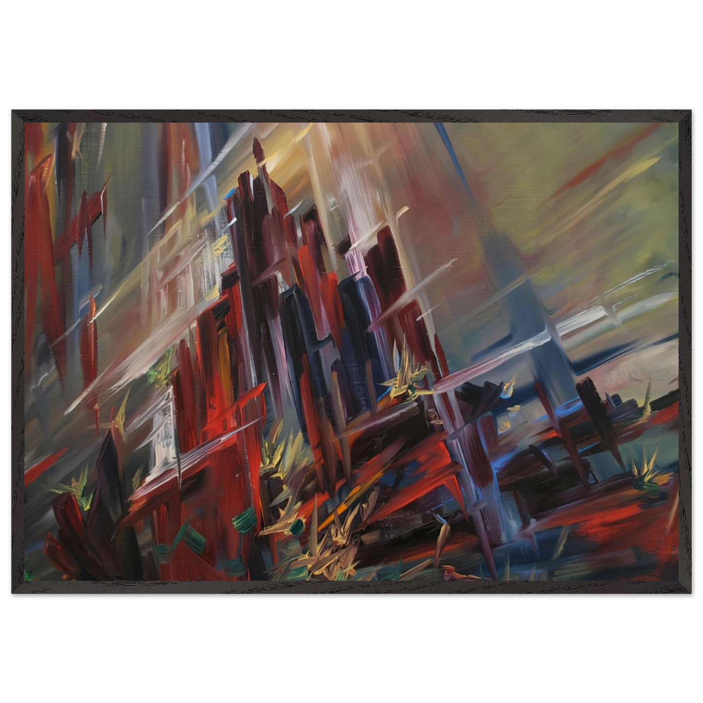 Inferno - 1974 - Konrad Zuse Framed Art Print – Black Wooden Frame - Default Title - -Framed Art Print