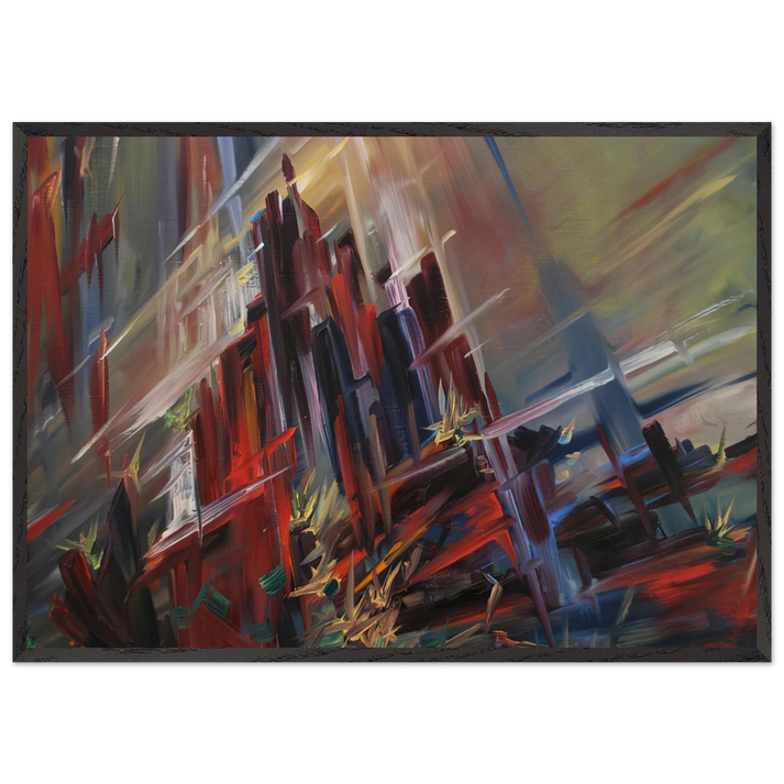 Inferno - 1974 - Konrad Zuse 70x100 cm / 28x40 inches Framed Art Print – Black Wooden Frame