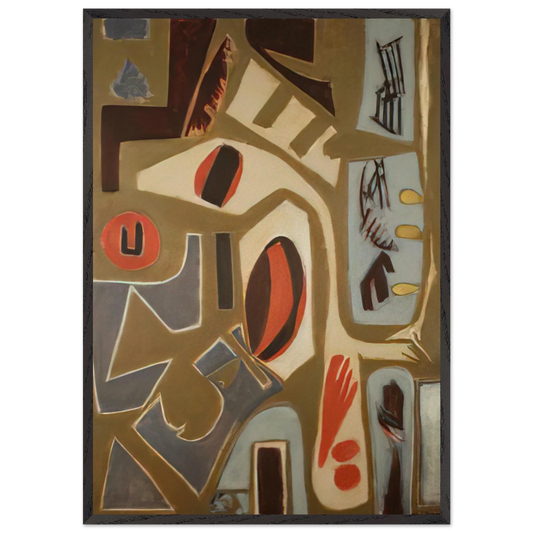 Creature - 2008 United States - Will Barnet Framed Art Print – Black Wooden Frame - Default Title - -Framed Art Print