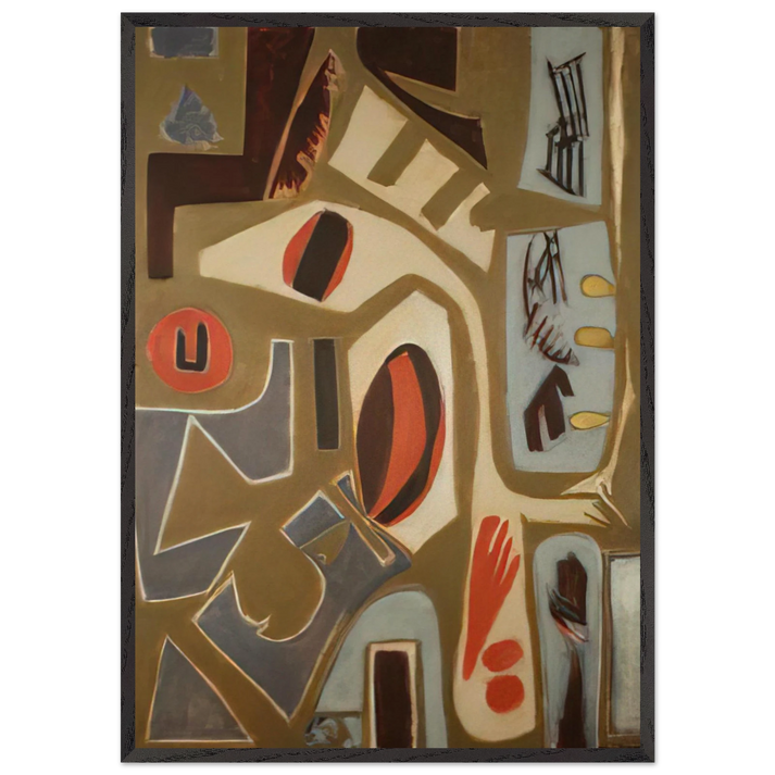 Creature - 2008 United States - Will Barnet 70x100 cm / 28x40 inches Framed Art Print – Black Wooden Frame