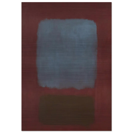 No. 37No. 19 Slate Blue and Brown on Plum - 1958 - Mark Rothko Brushed Aluminum Print - 70x100 cm / 28x40 inches | Mark Rothko Aluminum Print | Mark Rothko Prints