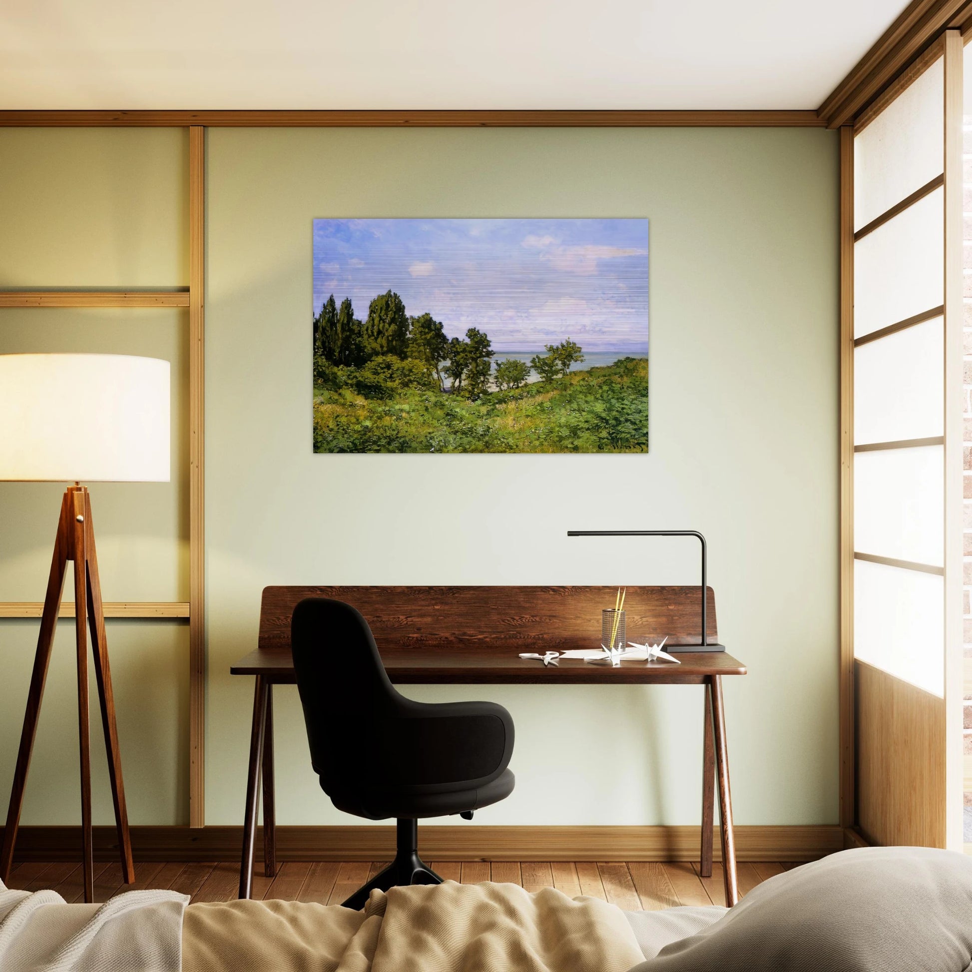 By the Sea - claude monet Brushed Aluminum Print - 70x100 cm / 28x40 inches | claude monet Aluminum Print | claude monet Prints