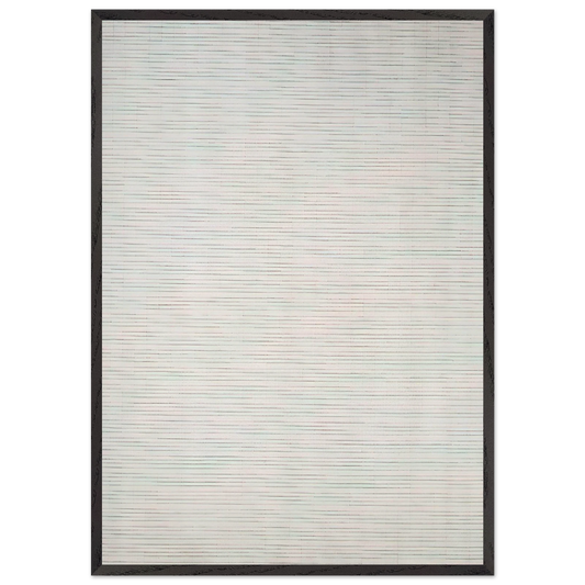 Leaves - Agnes Martin Framed Art Print – Black Wooden Frame - Default Title - -Framed Art Print