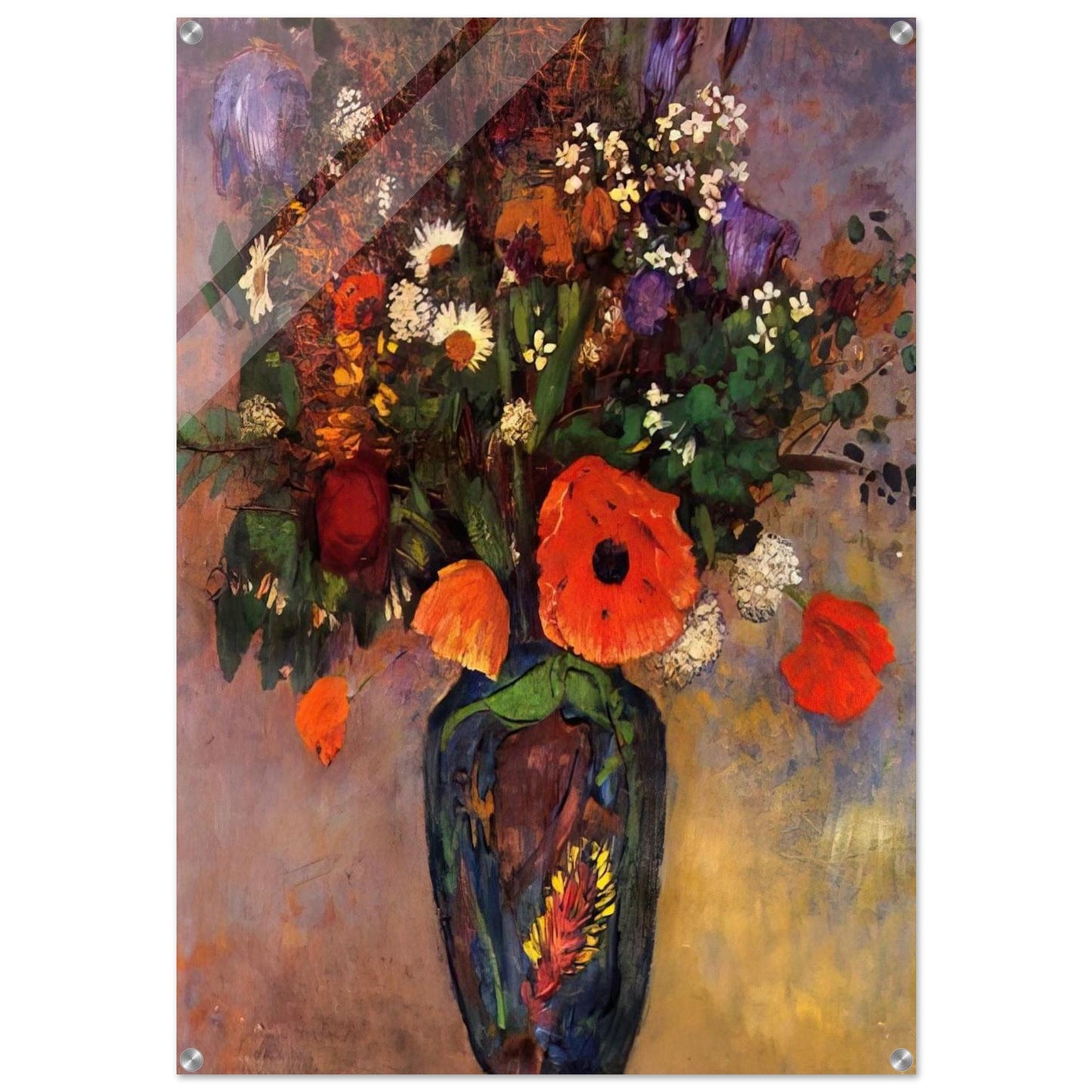 VASE DE FLEURS - Odilon Redon Acrylic Print - 70x100 cm / 28x40″ inches | Odilon Redon Wall Art | Odilon Redon Prints