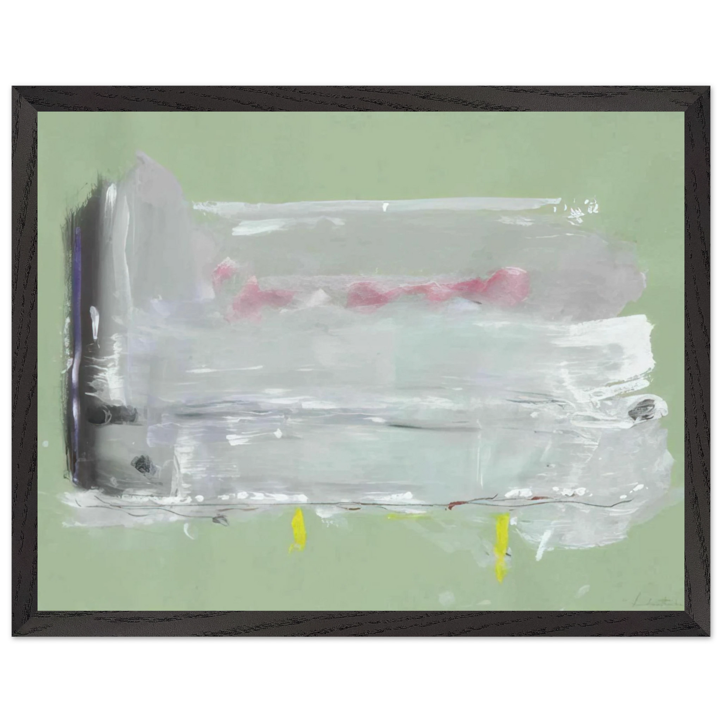 Helen Frankenthaler - Untitled - 1984 Wall art - 30x45 cm / 12x18 inches - Premium Wooden Framed Poster With Fine Art Paper - White frame