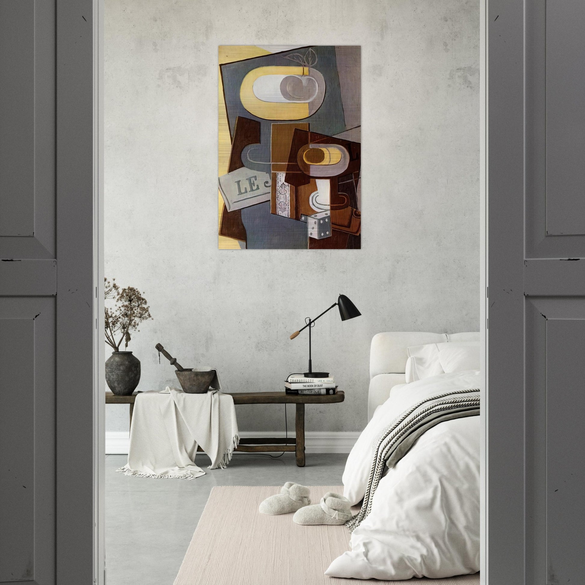 THE DICE 1922 - Juan Gris Brushed Aluminum Print - 70x100 cm / 28x40 inches | Juan Gris Aluminum Print | Juan Gris Prints