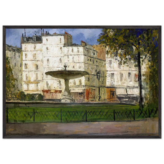 PLACE PIGALLE - Maurice Utrillo Framed Art Print – Black Wooden Frame - Default Title - -Framed Art Print