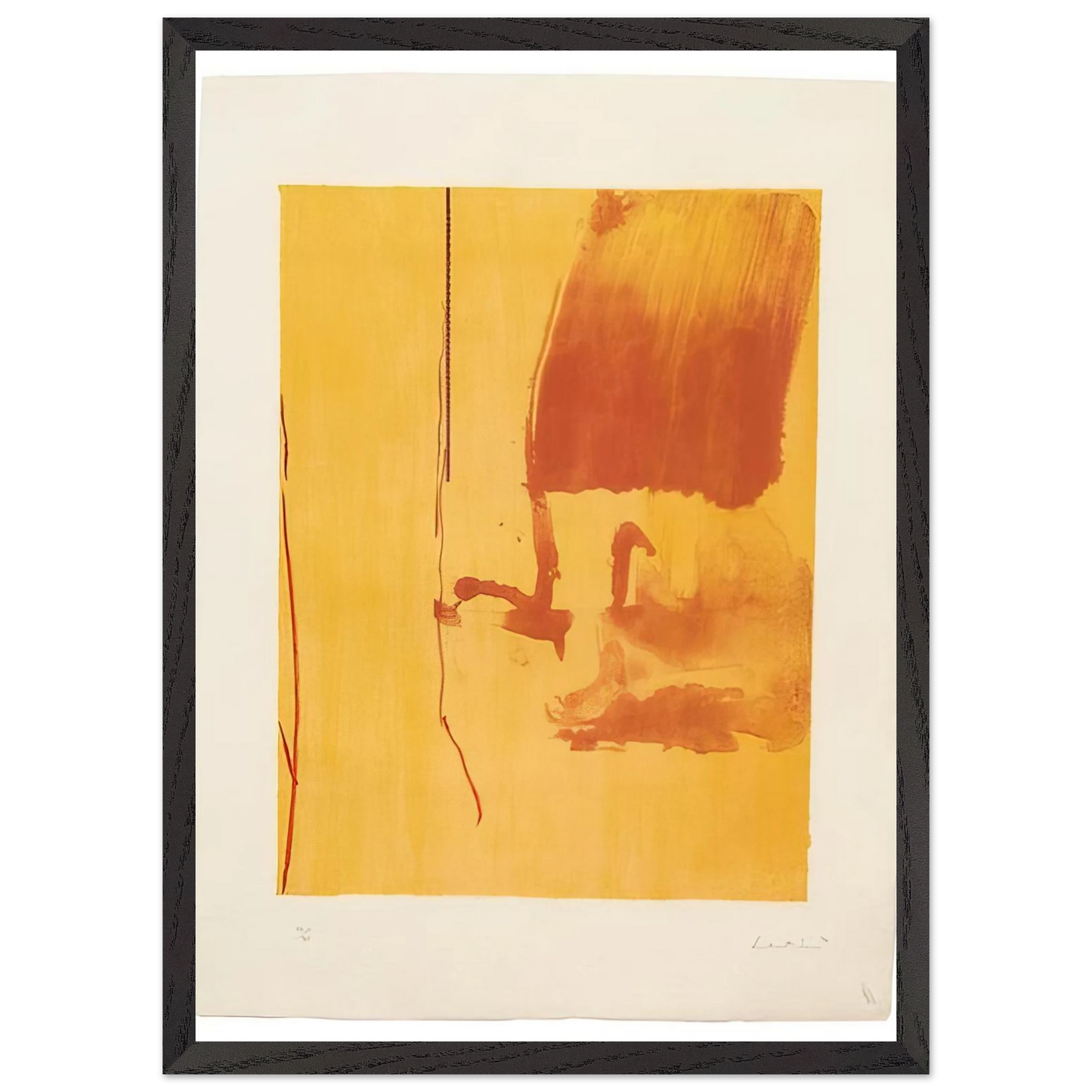 Helen Frankenthaler - Harvest - 1976 Wall art - 30x45 cm / 12x18 inches - Premium Wooden Framed Poster With Fine Art Paper - Black frame
