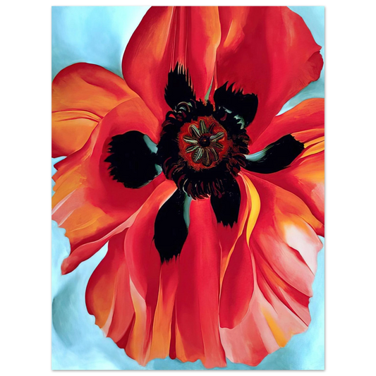 Georgia O'Keeffe - Red Poppy VI Fine Art Poster - 13x18 cm / 5x7 inches