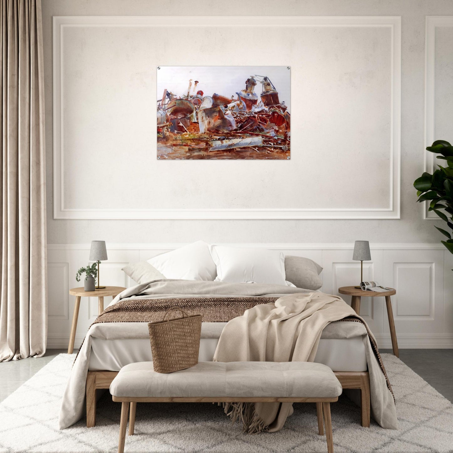 A Wrecked Sugar Refinery - John Singer Sargent Acrylic Print - 70x100 cm / 28x40″ inches | John Singer Sargent Wall Art | John Singer Sargent Prints