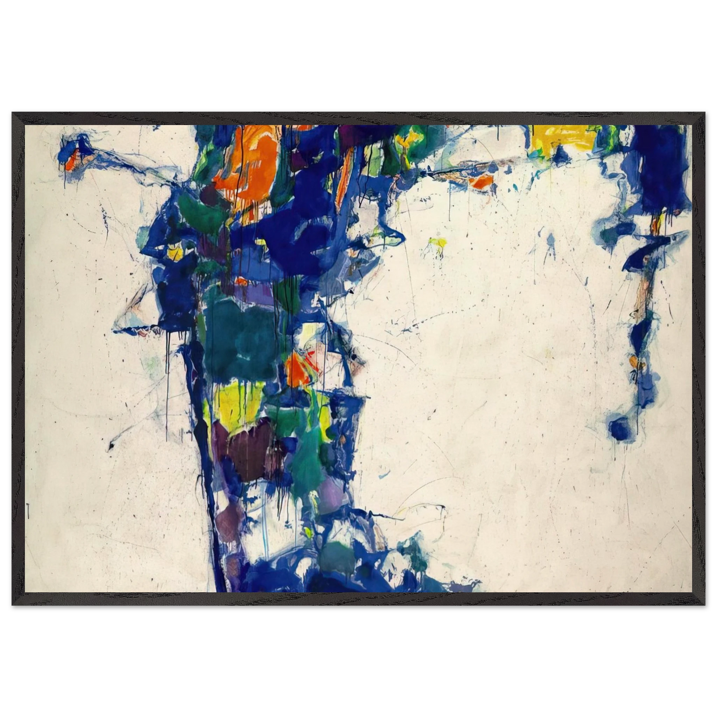 Middle Blue - Sam Francis Framed Art Print – Black Wooden Frame - Default Title - -Framed Art Print