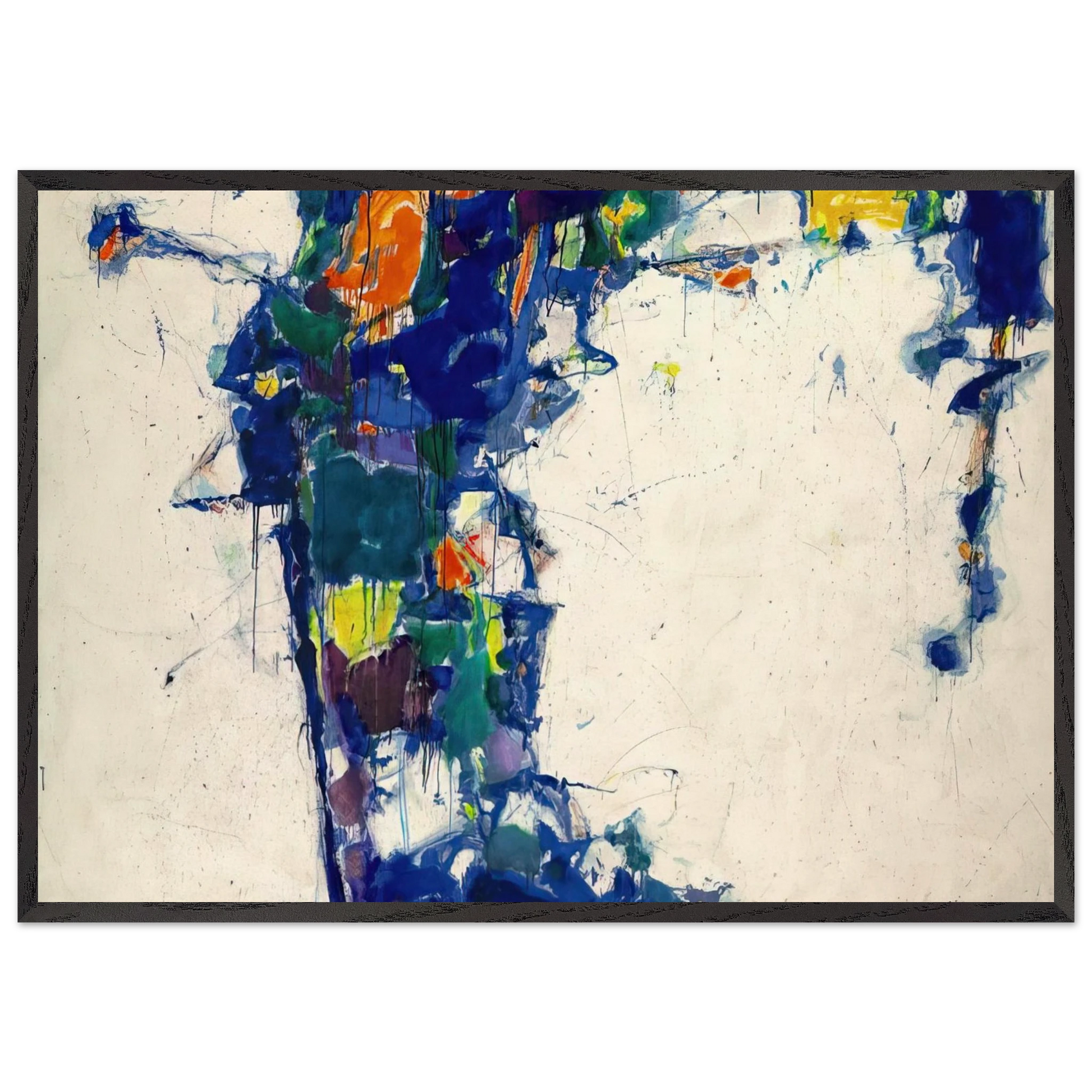 Middle Blue - Sam Francis Framed Art Print – Black Wooden Frame - Default Title - -Framed Art Print