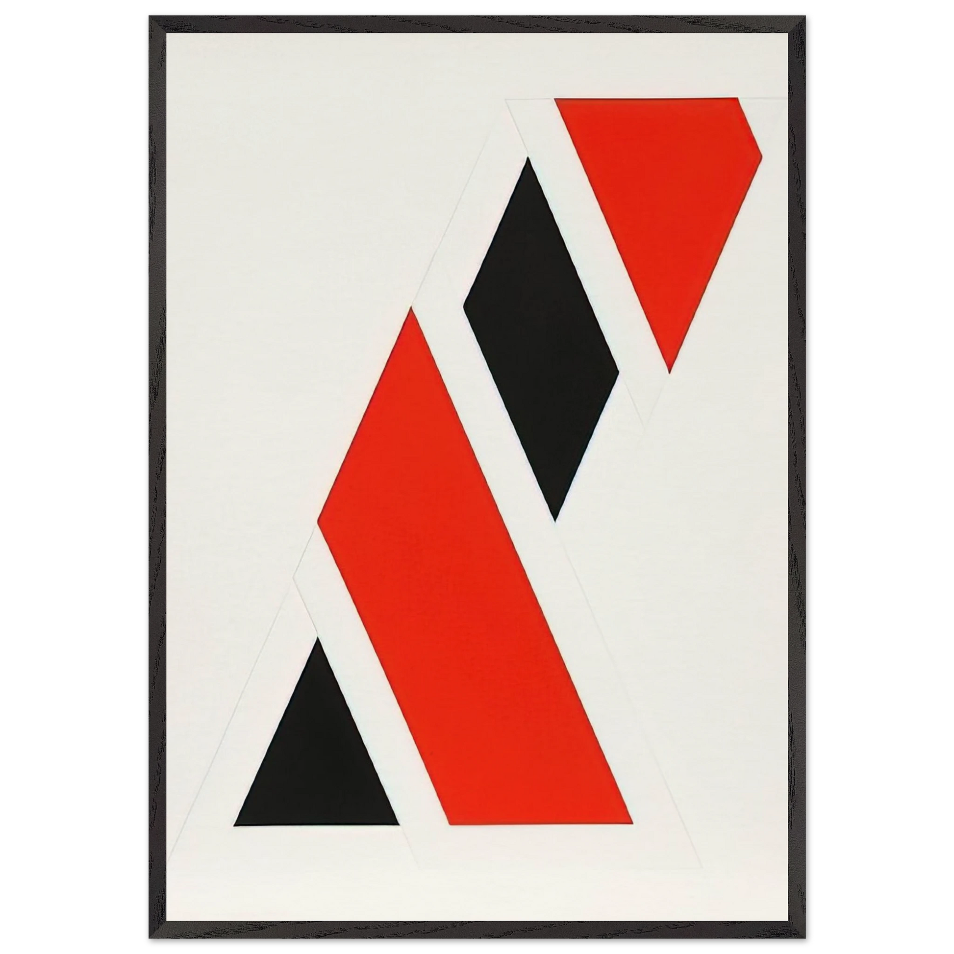 Gohei V - 1970 - Omar Rayo Framed Art Print – Black Wooden Frame - Default Title - -Framed Art Print