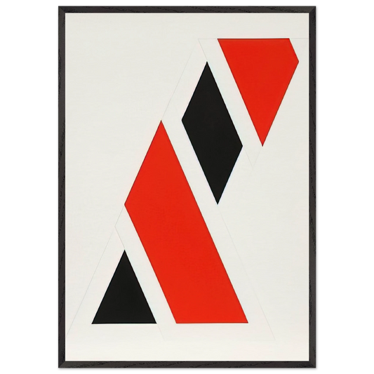 Gohei V - 1970 - Omar Rayo Framed Art Print – Black Wooden Frame - Default Title - -Framed Art Print