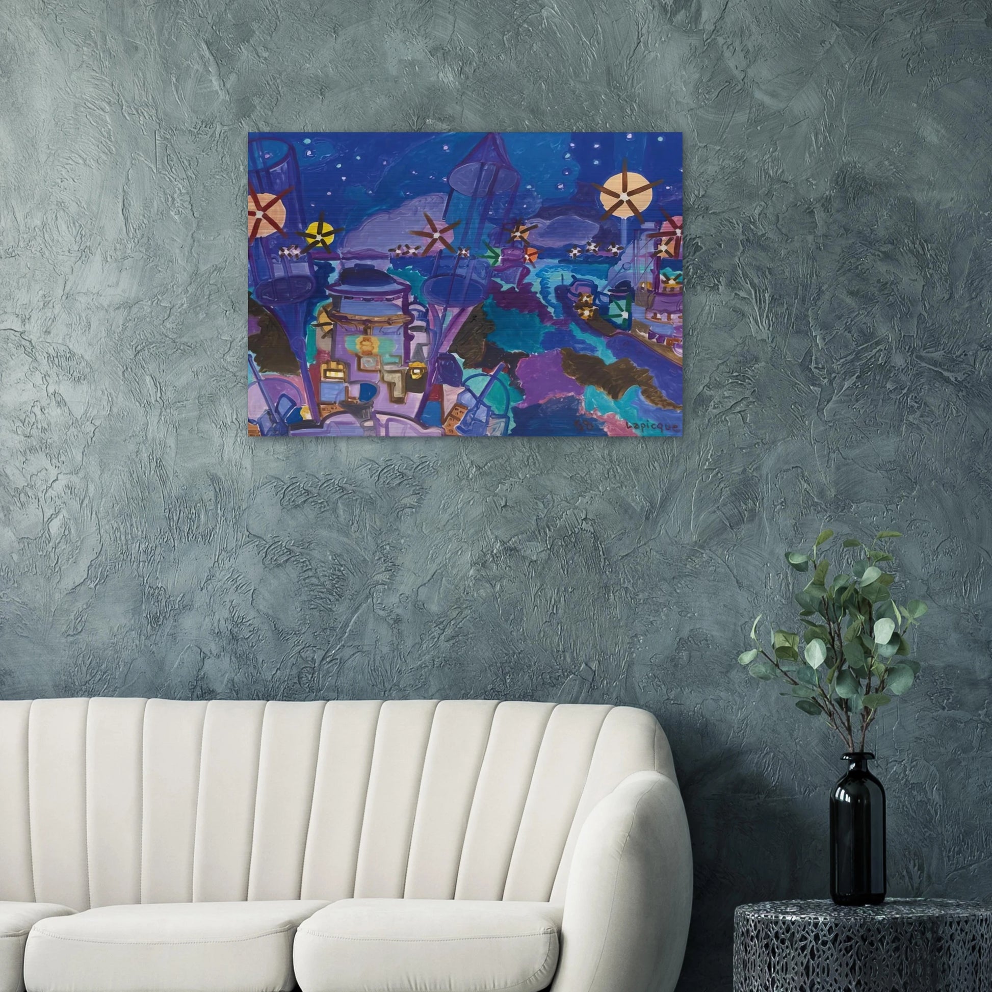 Manœuvres de nuit - 1958 - Charles Lapicque Brushed Aluminum Print - 70x100 cm / 28x40 inches | Charles Lapicque Aluminum Print | Charles Lapicque Prints