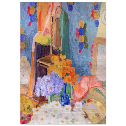 Mario De Andrade's Daisies - Tarsila do Amaral Brushed Aluminum Print - 70x100 cm / 28x40 inches | Tarsila do Amaral Aluminum Print | Tarsila do Amaral Prints