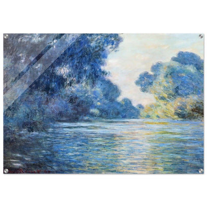 Morning on the Seine at Giverny 02 - claude monet Acrylic Print - 70x100 cm / 28x40″ inches