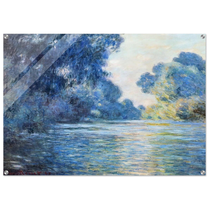 Morning on the Seine at Giverny 02 - claude monet Acrylic Print - 70x100 cm / 28x40″ inches