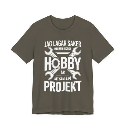 Progetto Hobby Tee - Camicia divertente fai-da-te per artigiani, regalo per l'uomo tuttofare, Festa del Papà, abbigliamento casual, abbigliamento da officina