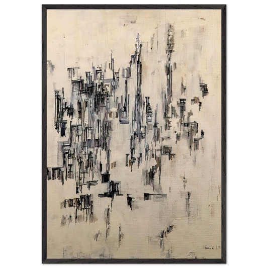 La rue - 1956 - Maria Helena Vieira da Silva Framed Art Print – Black Wooden Frame - Default Title - -Framed Art Print