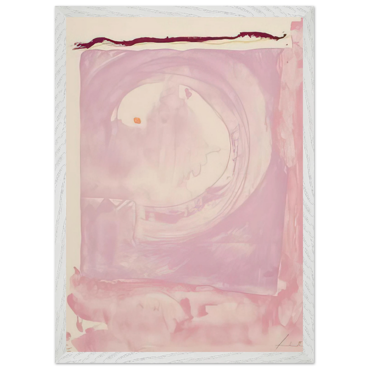 Helen Frankenthaler - Reflections IX - 1995 Wall art - 15x20 cm / 6x8 inches - Premium Wooden Framed Poster With Fine Art Paper - Black frame