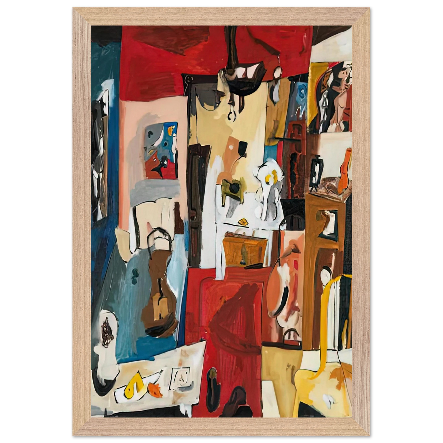 Helen Frankenthaler - 21st Street Studio, 1950- Wall Art - 28x40 inches / 70x70 cm - Canvas (Imperial) - -