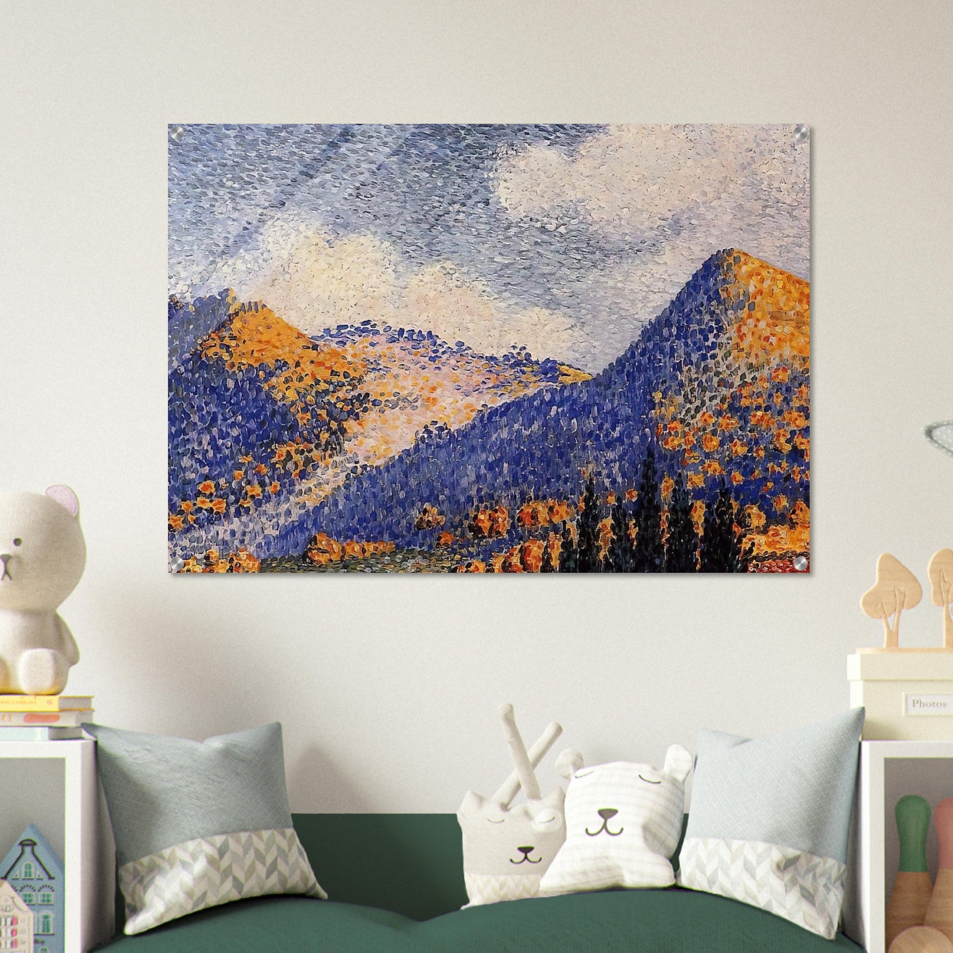Landscape, the Little Maresque Mountains - Henri-Edmond Cross Acrylic Print - 70x100 cm / 28x40″ inches