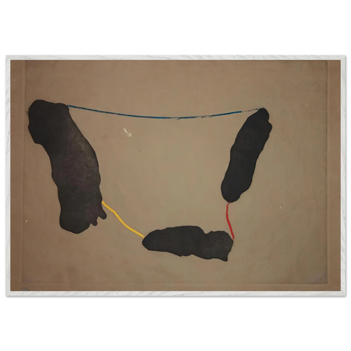 Helen Frankenthaler - Connected By Joy - 1973 Wall art - A2 (42 x 59.4  cm) - Premium Wooden Framed Poster With Fine Art Paper - Black frame