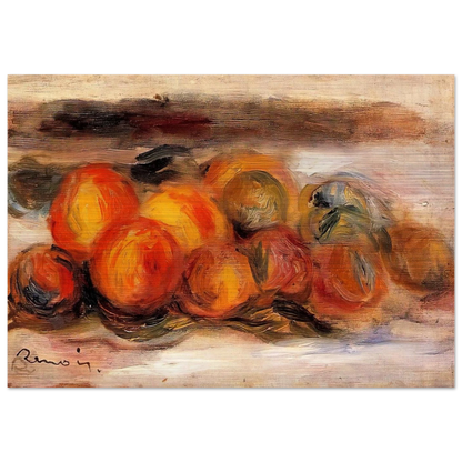 Still Life with Peaches - Pierre-Auguste Renoir Brushed Aluminum Print - 70x100 cm / 28x40 inches | Pierre-Auguste Renoir Aluminum Print | Pierre-Auguste Renoir Prints