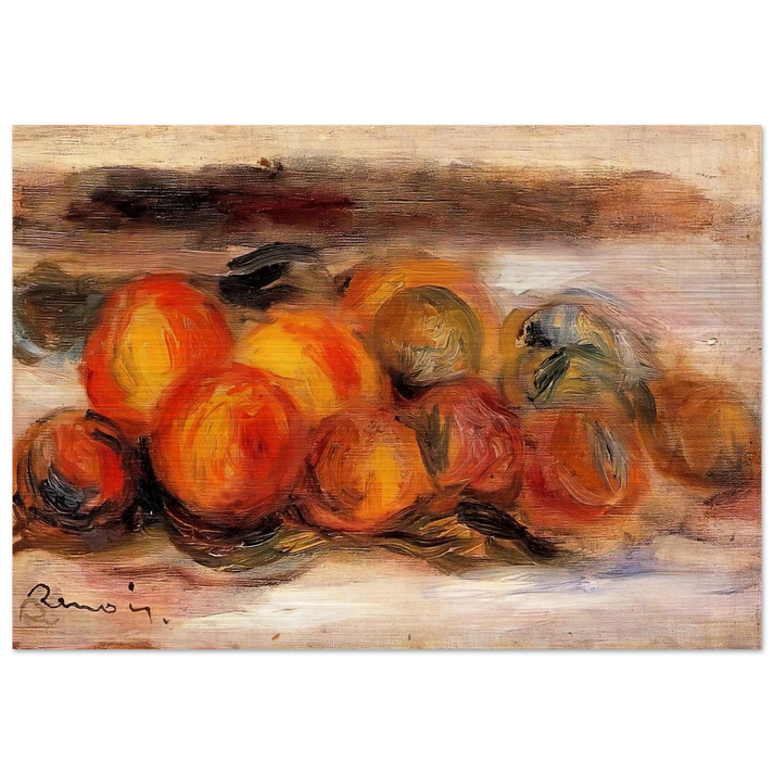 Still Life with Peaches - Pierre-Auguste Renoir Brushed Aluminum Print - 70x100 cm / 28x40 inches | Pierre-Auguste Renoir Aluminum Print | Pierre-Auguste Renoir Prints