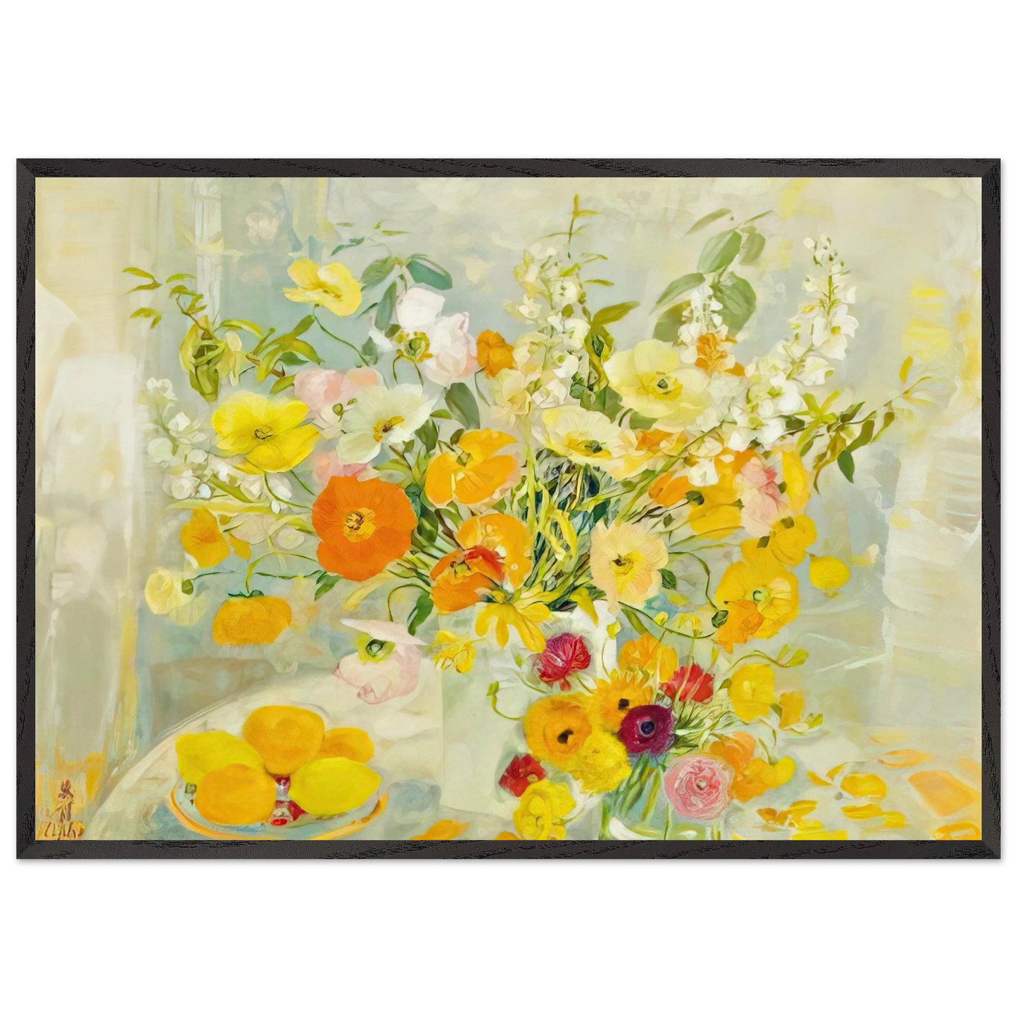 Flower Composition - Post-Impressionism - Le Pho Framed Art Print – Black Wooden Frame - Default Title - -Framed Art Print