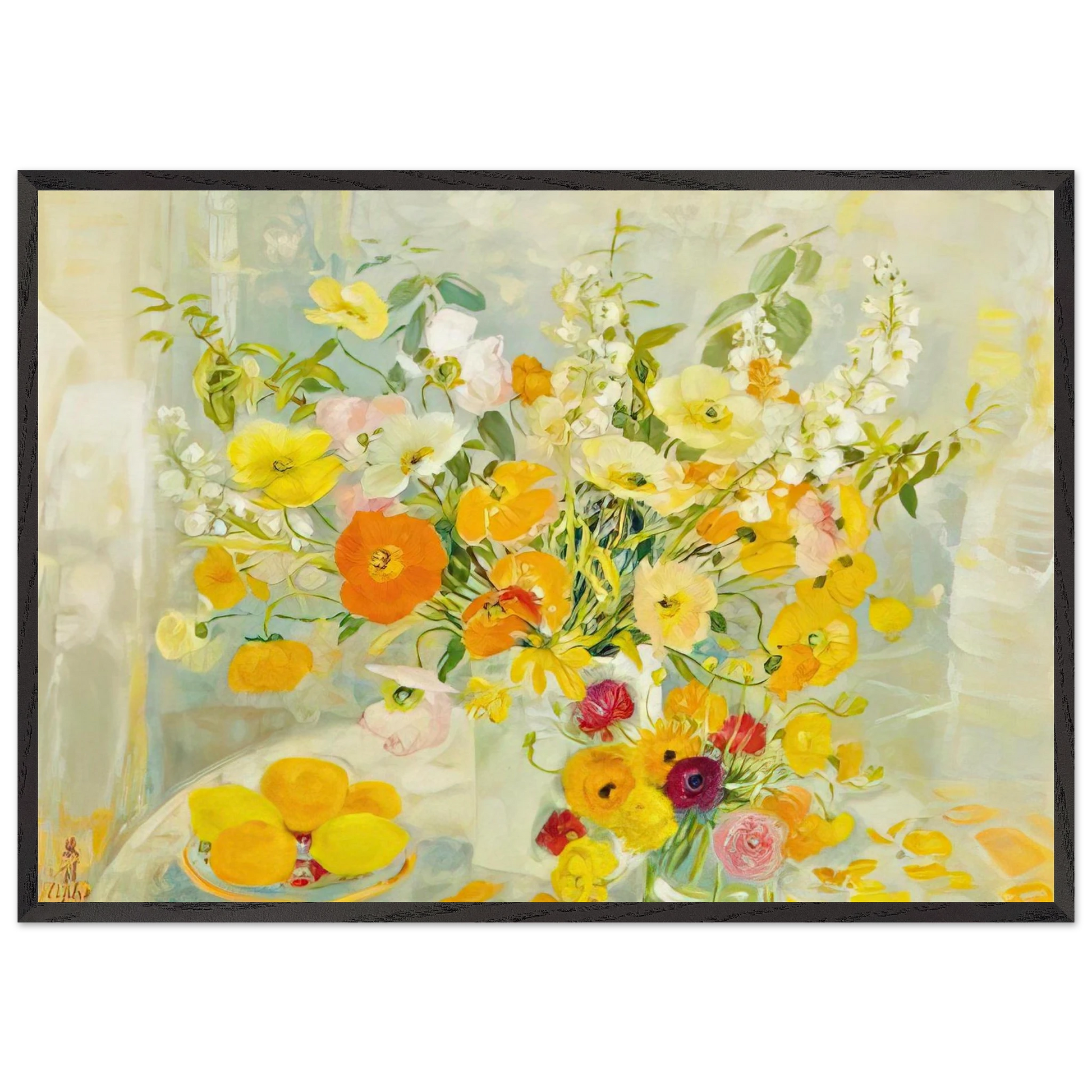 Flower Composition - Post-Impressionism - Le Pho Framed Art Print – Black Wooden Frame - Default Title - -Framed Art Print