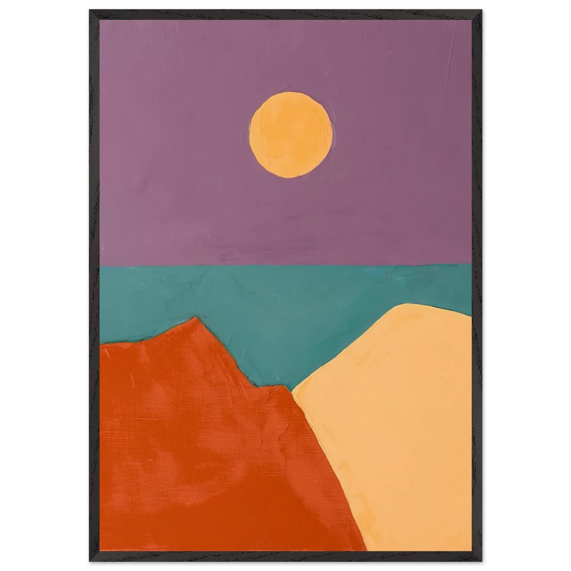 Untitled - 2015 - Etel Adnan Framed Art Print – Black Wooden Frame - Default Title - -Framed Art Print