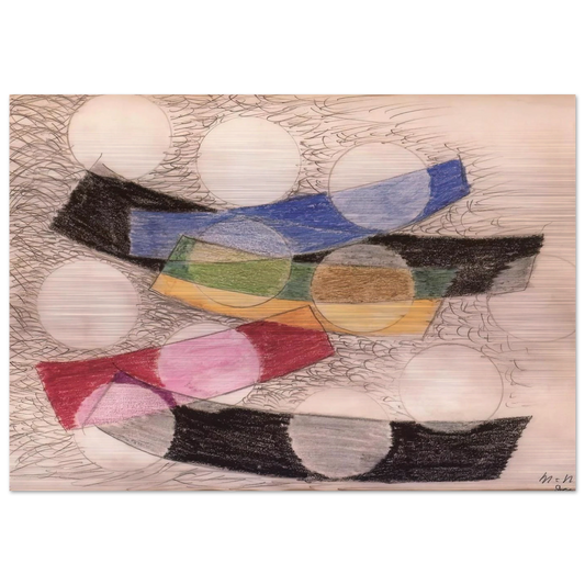 Floating Forms - Laszlo Moholy-Nagy Brushed Aluminum Print - 70x100 cm / 28x40 inches | Laszlo Moholy-Nagy Aluminum Print | Laszlo Moholy-Nagy Prints