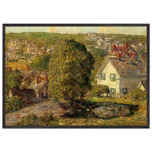 Outskirts of East Gloucester - Childe Hassam Framed Art Print – Black Wooden Frame - Default Title - -Framed Art Print