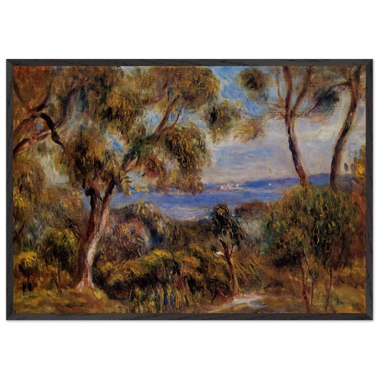 The Sea at Cagnes - Pierre-Auguste Renoir Framed Art Print – Black Wooden Frame - Default Title - -Framed Art Print