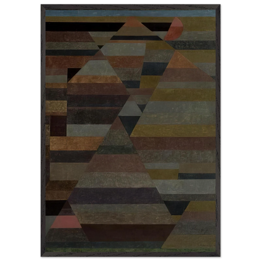 NECROPOLIS 1929 - Paul Klee 70x100 cm / 28x40 inches Framed Art Print – Black Wooden Frame