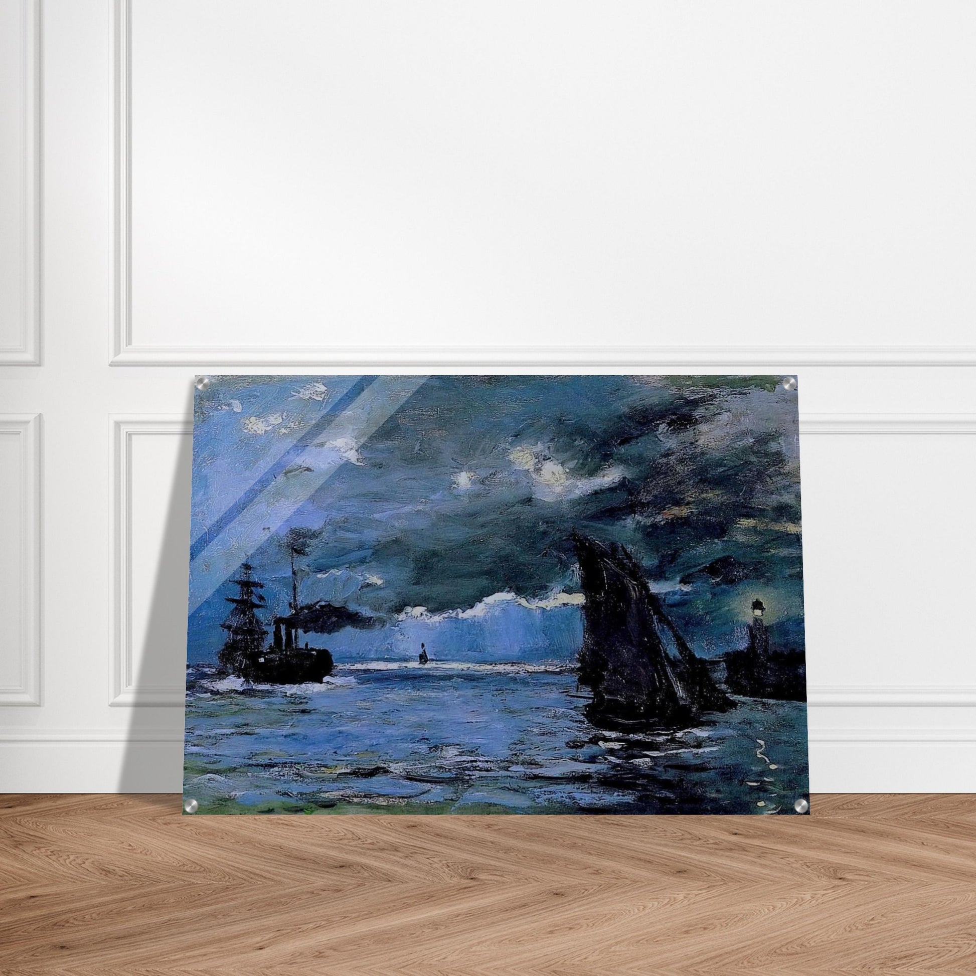 Seascape, Night Effect - claude monet Acrylic Print - 70x100 cm / 28x40″ inches