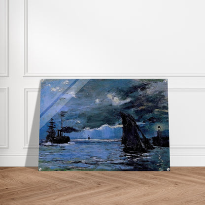 Seascape, Night Effect - claude monet Acrylic Print - 70x100 cm / 28x40″ inches