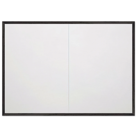 WHITE PAINTING TWO PANEL 1951 - Robert Rauschenberg Framed Art Print – Black Wooden Frame - Default Title - -Framed Art Print